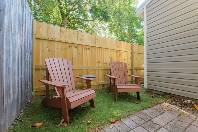 view of patio with fence
