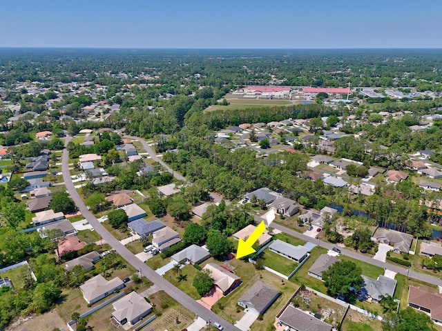 aerial view with a residential view