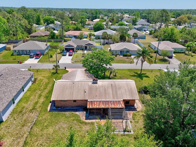 bird's eye view with a residential view