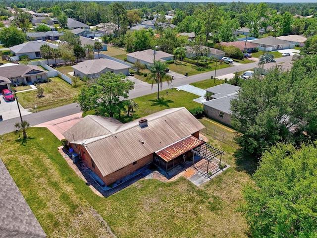 aerial view featuring a residential view