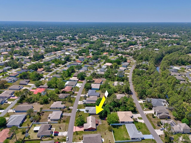 aerial view featuring a residential view