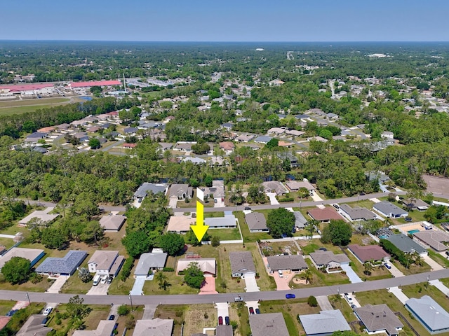 bird's eye view featuring a residential view