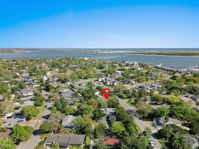 110 Arredondo Ave, Saint Augustine, FL 32080 - birds eye view of property with a residential view and a water view