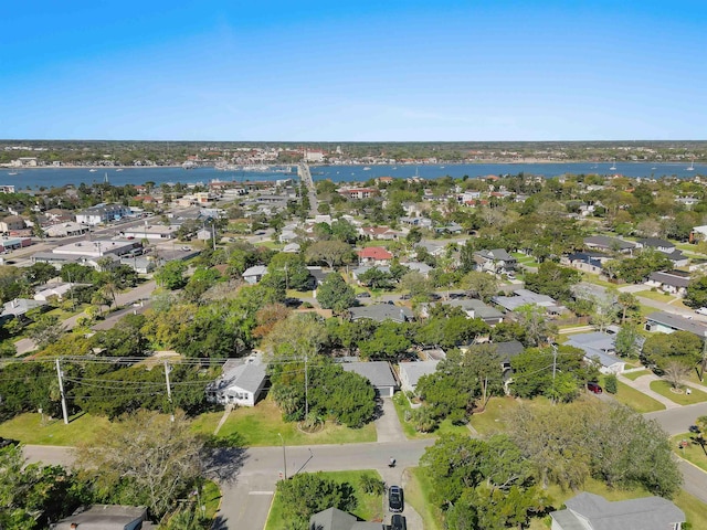 110 Arredondo Ave, Saint Augustine, FL 32080 - drone / aerial view featuring a residential view and a water view