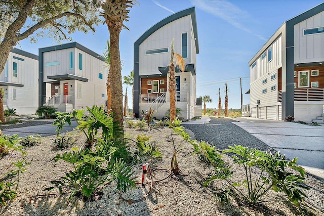 exterior space featuring a garage