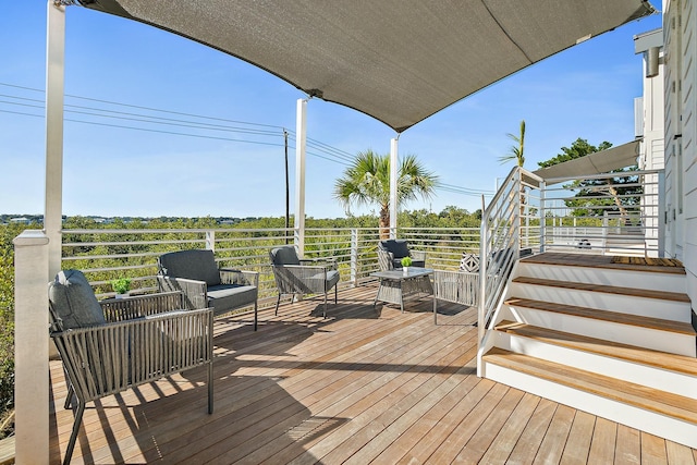 deck with outdoor lounge area