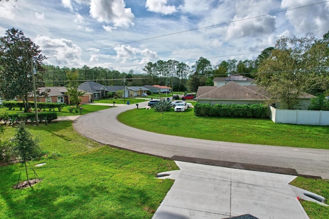 surrounding community featuring a yard