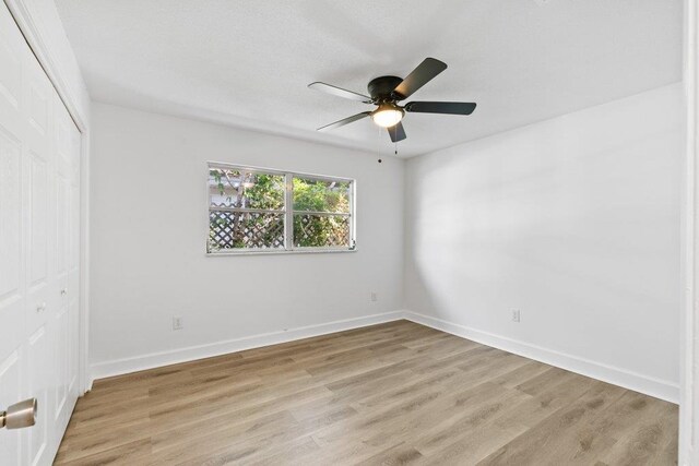 167 Deltona Blvd, Saint Augustine, FL 32086 - unfurnished room with light wood finished floors, ceiling fan, and baseboards
