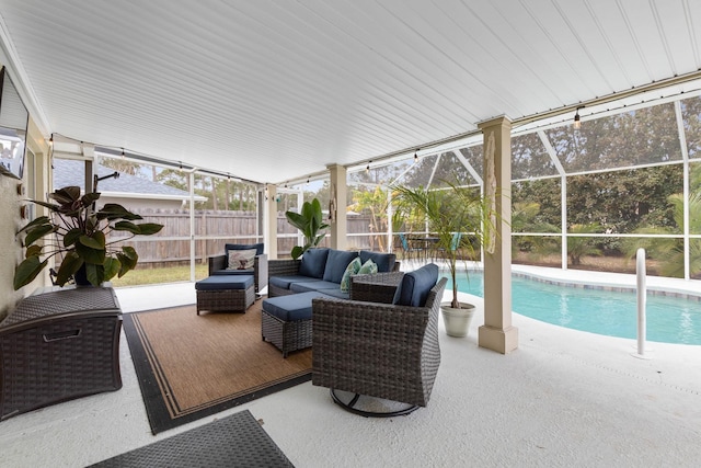 view of sunroom