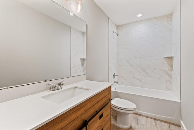 2891 N 8th St, Saint Augustine, FL 32084 - full bath with vanity, bathtub / shower combination, and wood finished floors