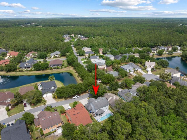 201 N Saxxon Rd, Saint Augustine, FL 32092 - drone / aerial view with a water view, a view of trees, and a residential view
