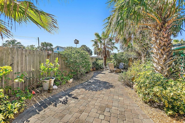 exterior space featuring a fenced backyard