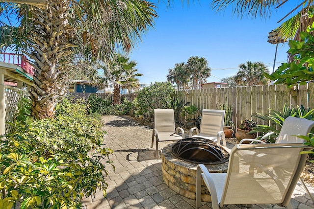 view of patio / terrace featuring a fenced backyard