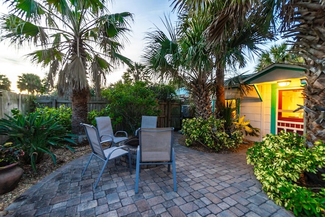 view of patio with fence