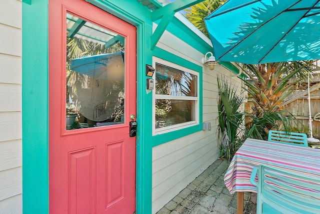 view of doorway to property