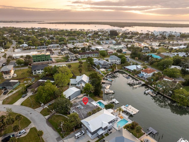 101 Dolphin Dr, Saint Augustine, FL 32080 - bird's eye view with a residential view and a water view