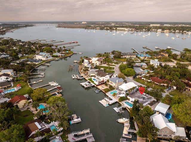 101 Dolphin Dr, Saint Augustine, FL 32080 - birds eye view of property featuring a water view