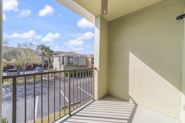 balcony with a residential view