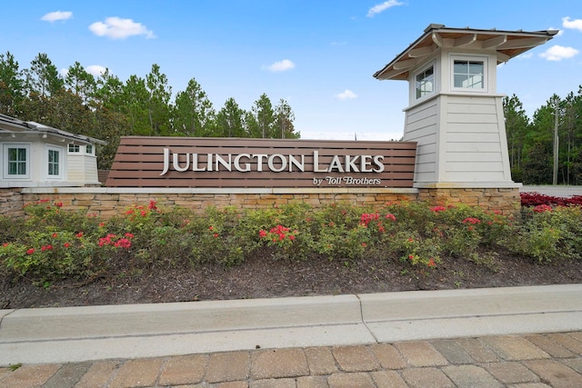 view of community sign