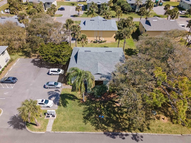 aerial view with a residential view