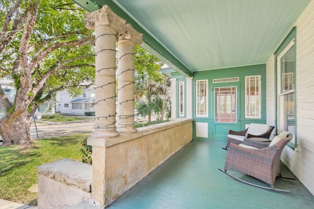 view of patio / terrace featuring a porch