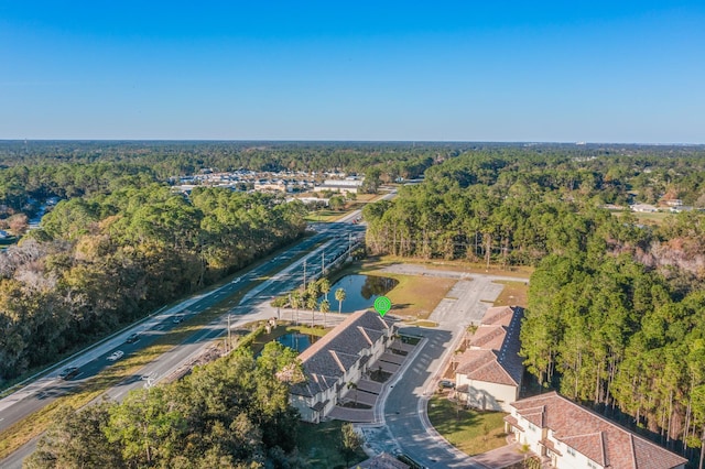 aerial view with a forest view