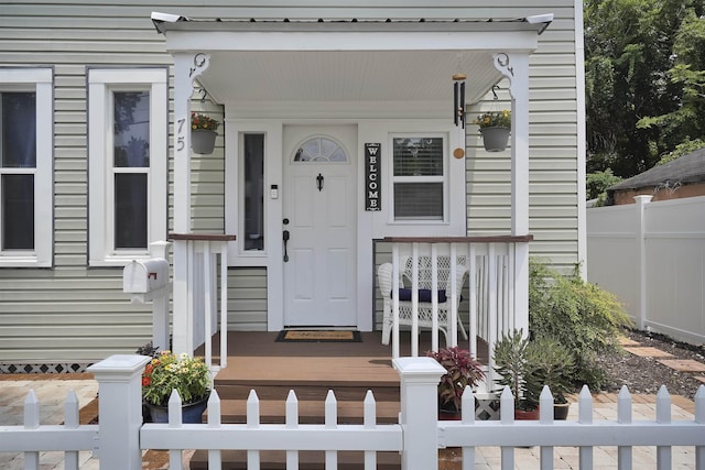 view of doorway to property