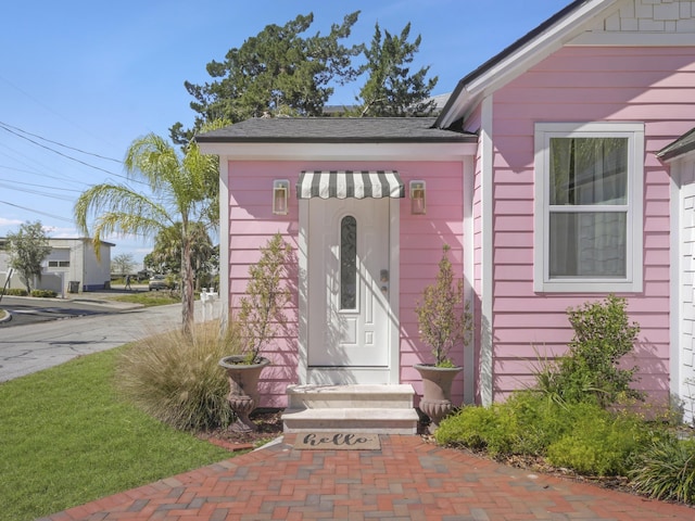 view of doorway to property