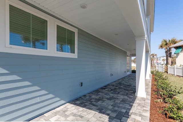 view of patio with fence