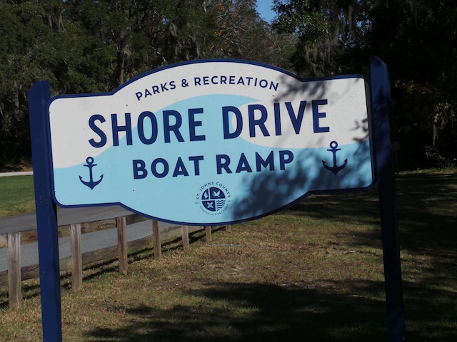 view of community sign