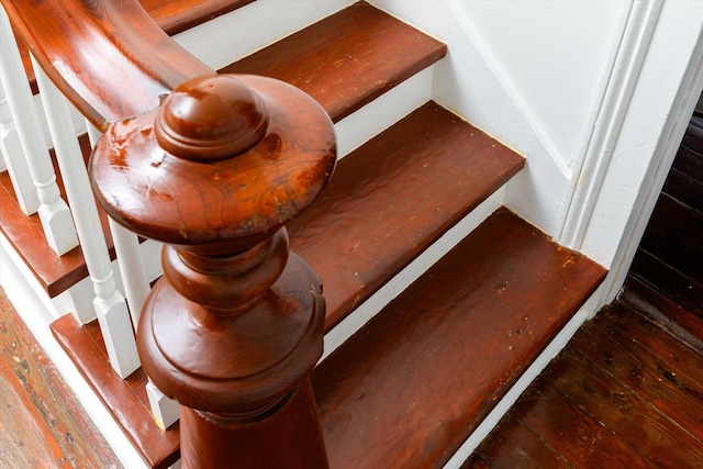 75 Osceola St, Saint Augustine, FL 32084 - stairs with hardwood / wood-style flooring