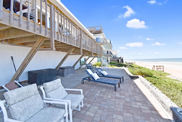 2749 S Ponte Vedra Blvd, Ponte Vedra Beach, FL 32082 - view of patio / terrace with view of water and beach
