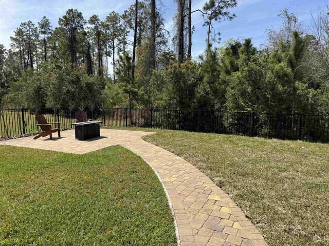 view of patio featuring fence and central air condition unit