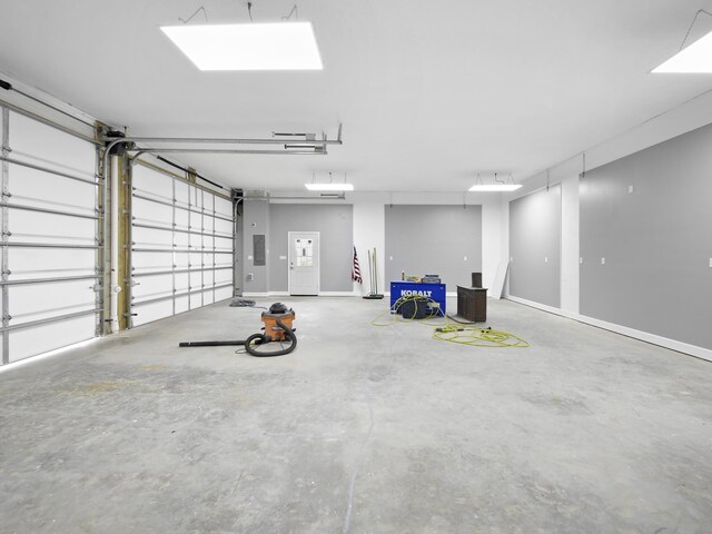 garage featuring electric panel