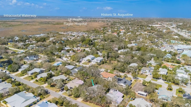 aerial view featuring a residential view