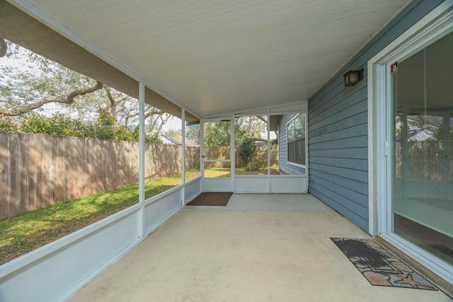 view of sunroom