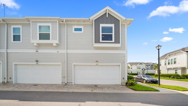 view of property featuring a garage