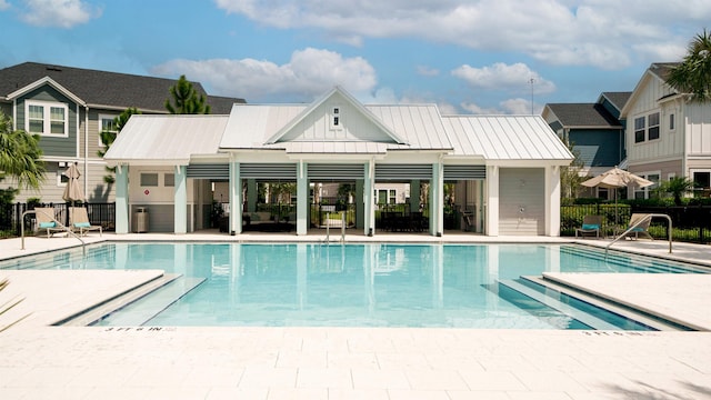 view of pool with a patio