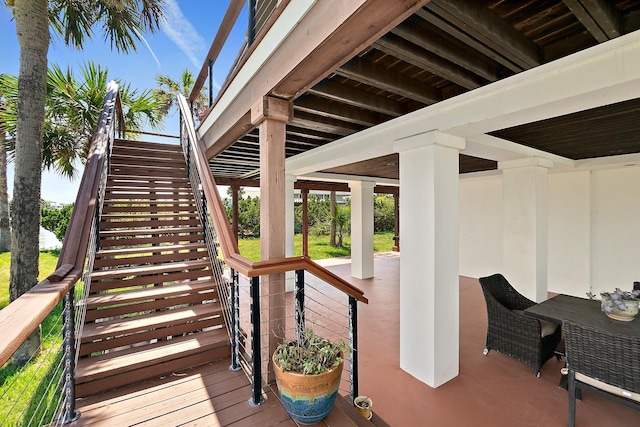 view of wooden terrace