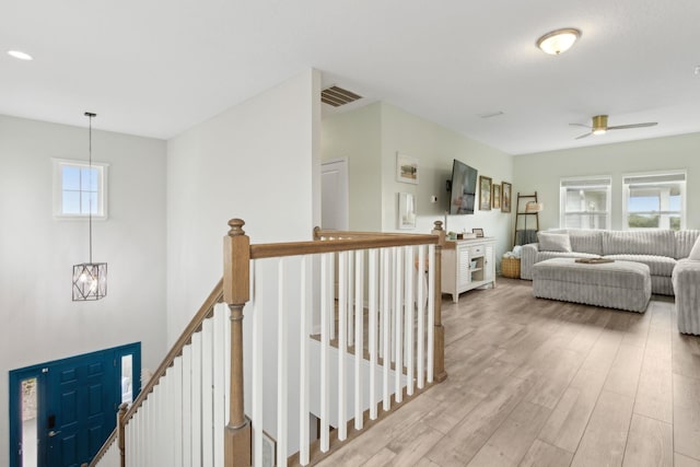 57 Guanahani Trl, Saint Augustine, FL 32080 - hallway featuring an upstairs landing and light wood-type flooring
