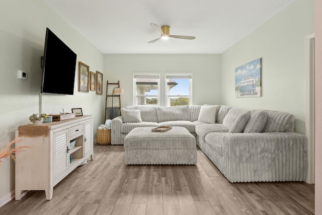 57 Guanahani Trl, Saint Augustine, FL 32080 - living area with a ceiling fan and light wood finished floors