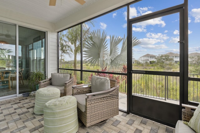 57 Guanahani Trl, Saint Augustine, FL 32080 - sunroom with a ceiling fan