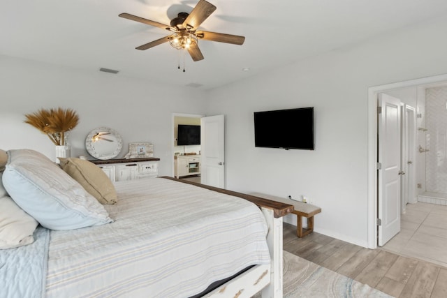 57 Guanahani Trl, Saint Augustine, FL 32080 - bedroom with light wood finished floors and a ceiling fan