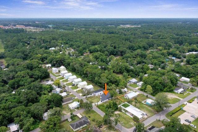 441 S Woodlawn St, Saint Augustine, FL 32084 - aerial overview of property's location with a heavily wooded area
