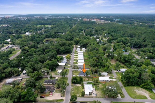 441 S Woodlawn St, Saint Augustine, FL 32084 - aerial overview of property's location with a heavily wooded area and nearby suburban area