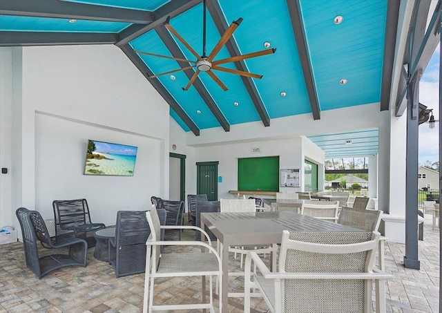 34 Anguilla Blvd, Saint Augustine, FL 32092 - view of patio / terrace with ceiling fan and outdoor dining area