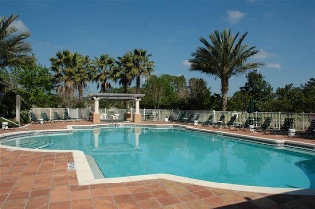 view of pool with a patio