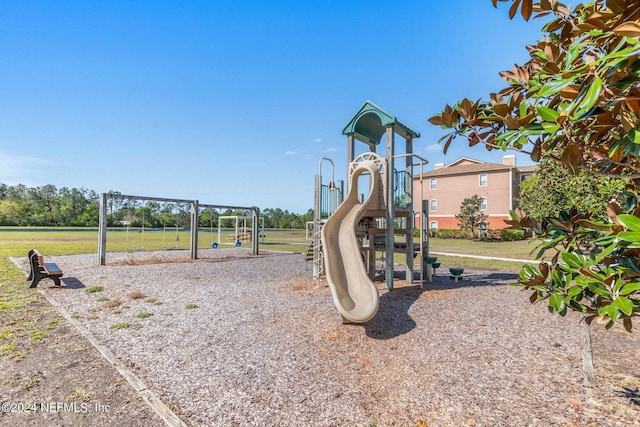 view of jungle gym