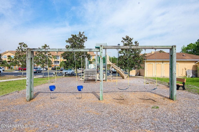 view of jungle gym