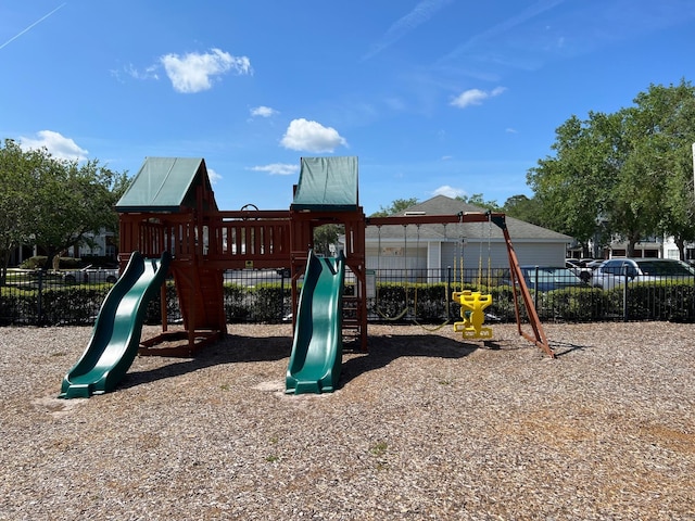 view of jungle gym